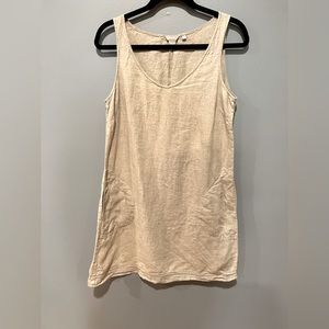 J.Crew size 10 Linen khaki tank dress with pockets!!!!